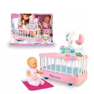 Nenuco Good Sleep Cradle with Baby Doll, Crib, and Accessories, 14" Doll